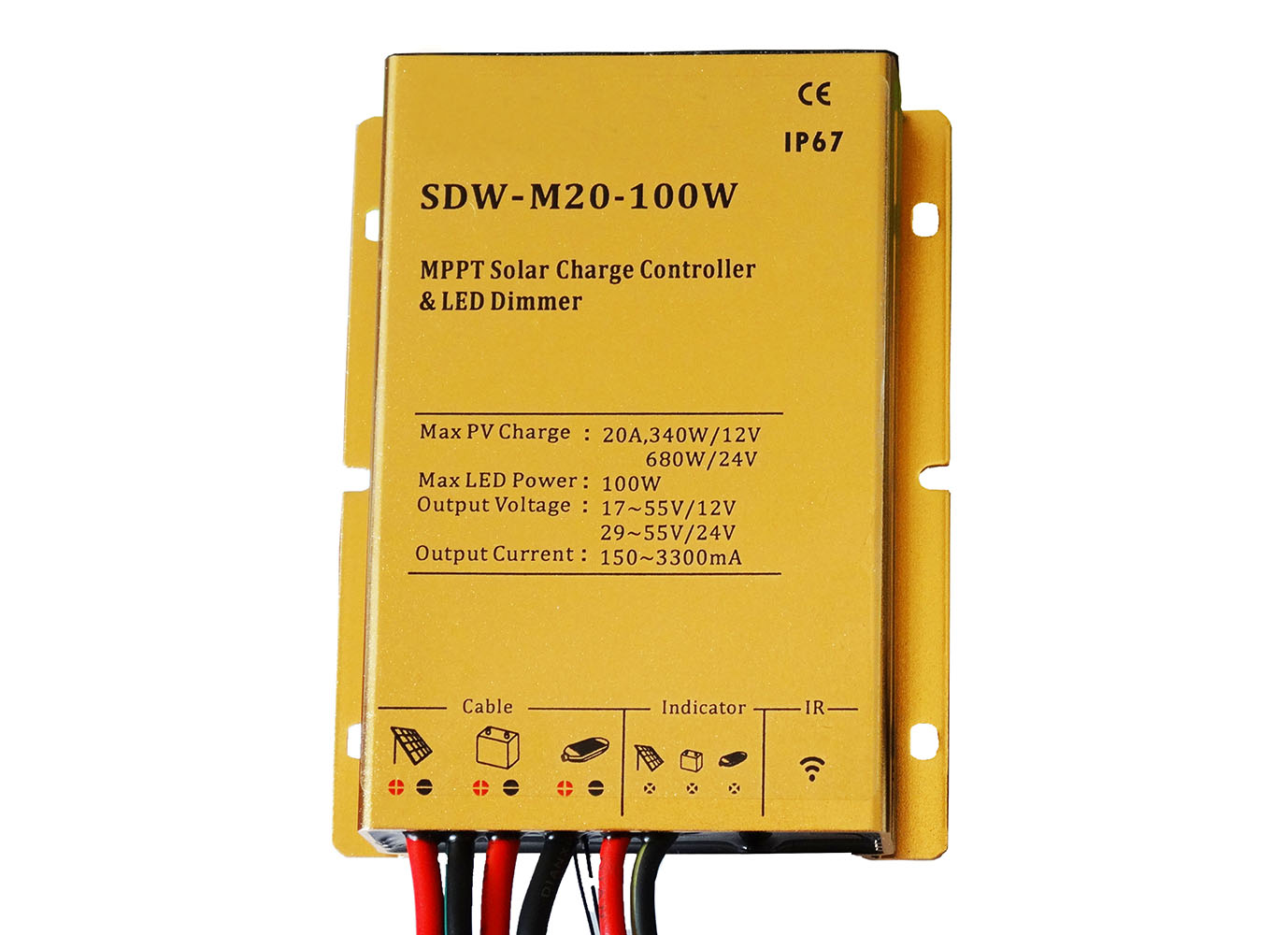 SDW-M20A-100WMPPT太陽能LED路燈控制一體機